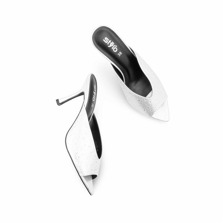 Silver Fancy Slipper For Women FN8110