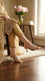 Golden Fancy Slipper For Women FN8112