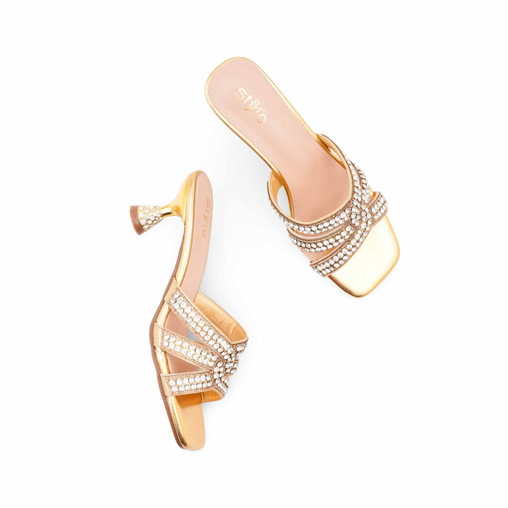 Golden Fancy Slipper For Women FN8112