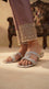 Silver Fancy Slipper For Women FN8163