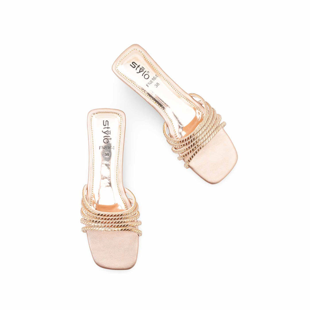 Golden Fancy Slipper For Women FN8164