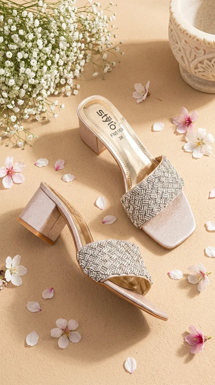 Pink Fancy Slipper For Women FN8169