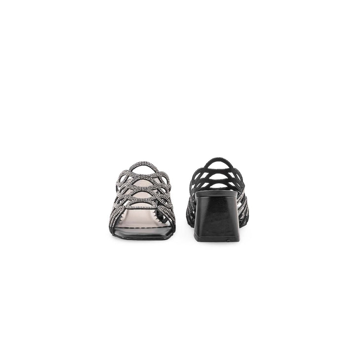 Black Fancy Slipper For Women FN8255
