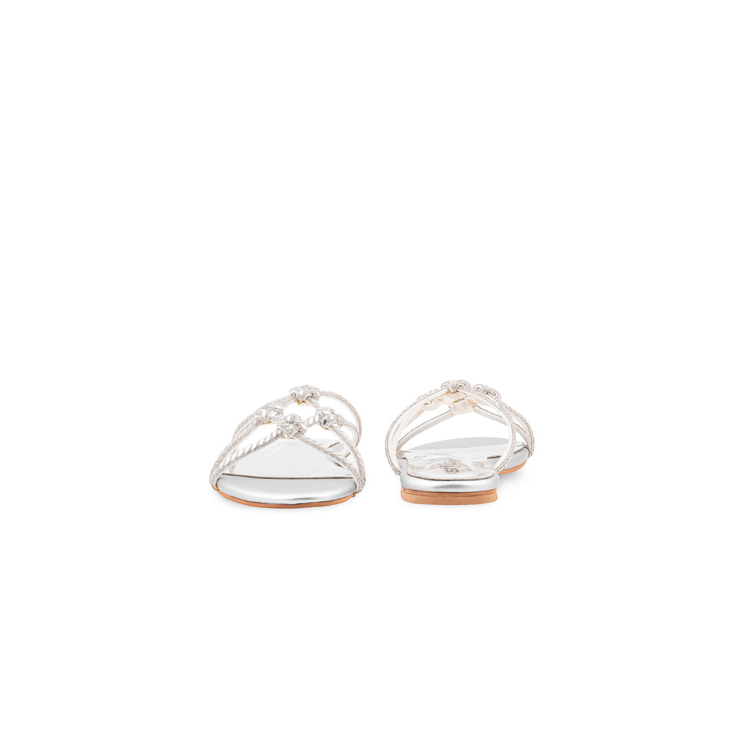 Silver Fancy Slipper For Women FN8257