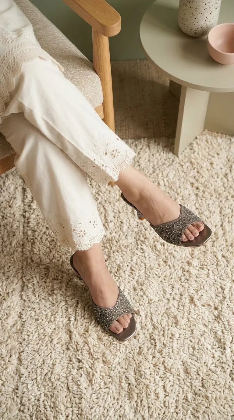 Bronze Fancy Slipper For Women FN8259