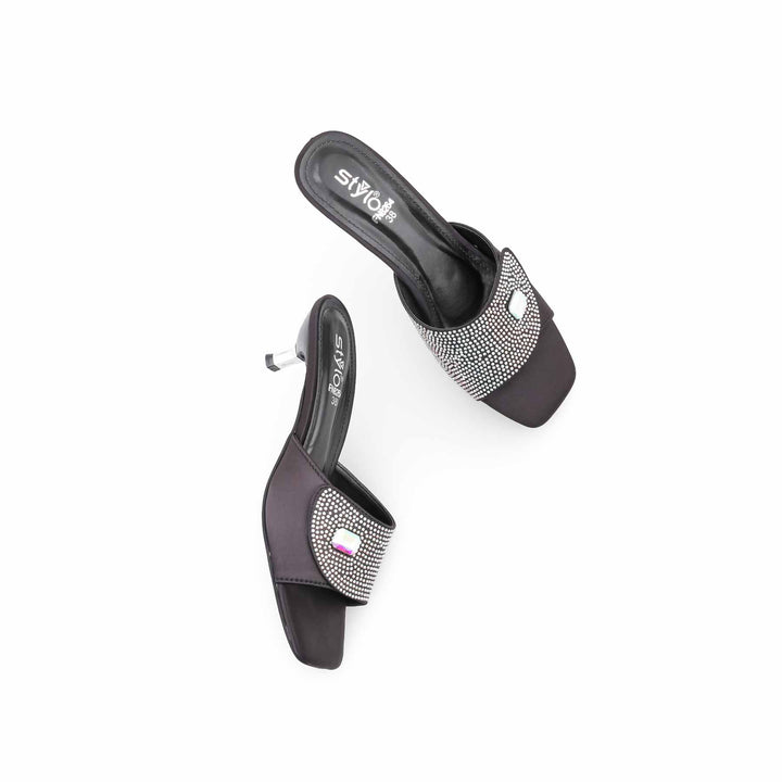 Black Fancy Slipper For Women FN8264