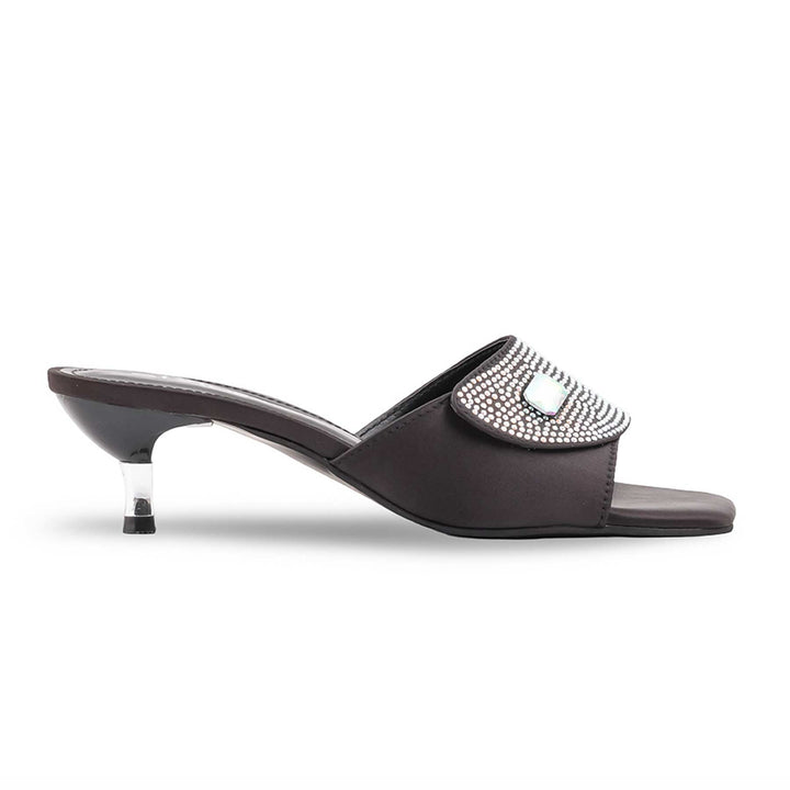 Black Fancy Slipper For Women FN8264