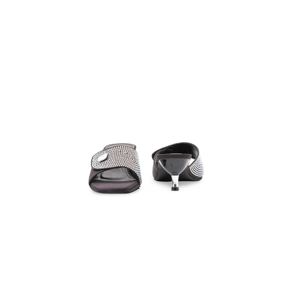 Black Fancy Slipper For Women FN8264