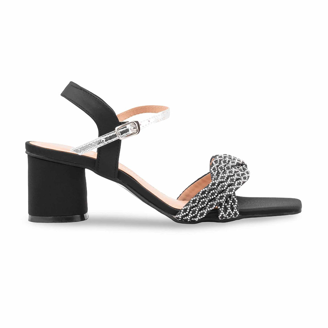 Black Fancy Sandal For Women FN8271
