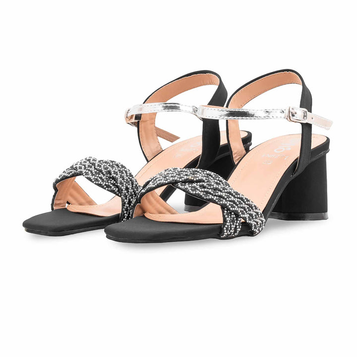 Black Fancy Sandal For Women FN8271