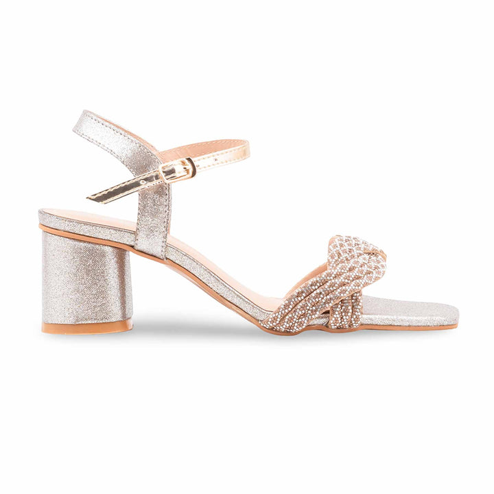 Golden Fancy Sandal For Women FN8271