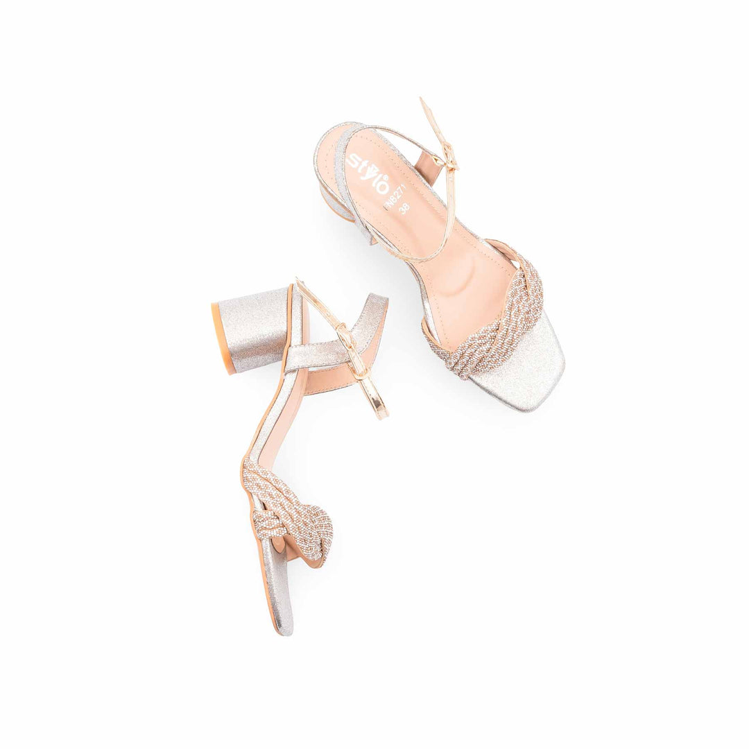 Golden Fancy Sandal For Women FN8271