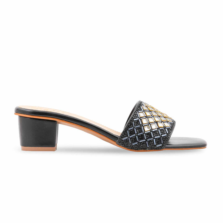 Black Fancy Slipper For Women FN8274