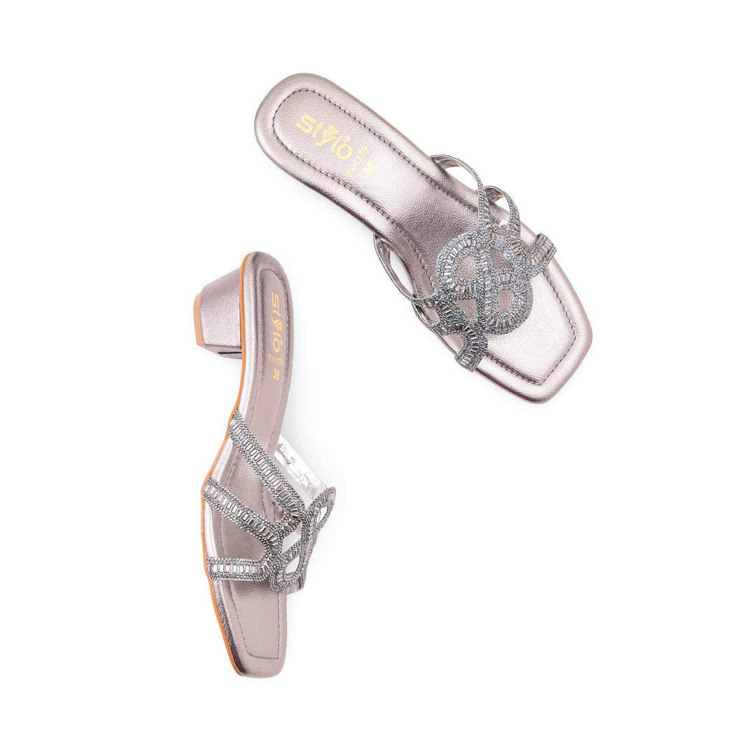Grey Fancy Slipper For Women FN8279