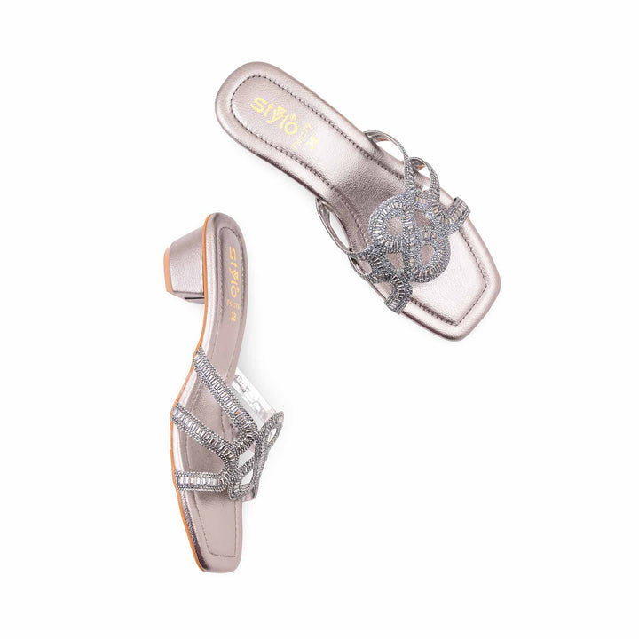 Grey Fancy Slipper For Women FN8279