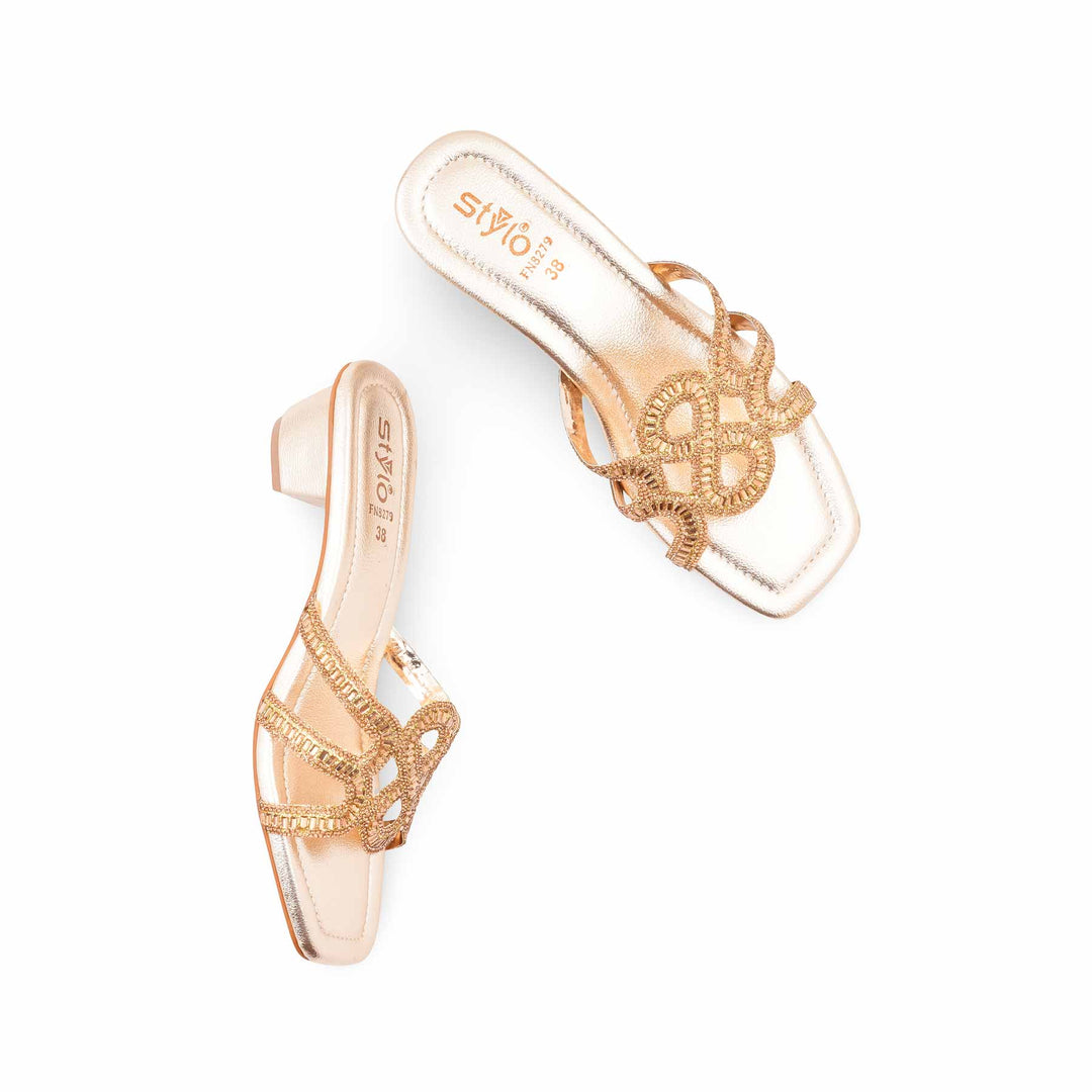 Golden Fancy Slipper For Women FN8279