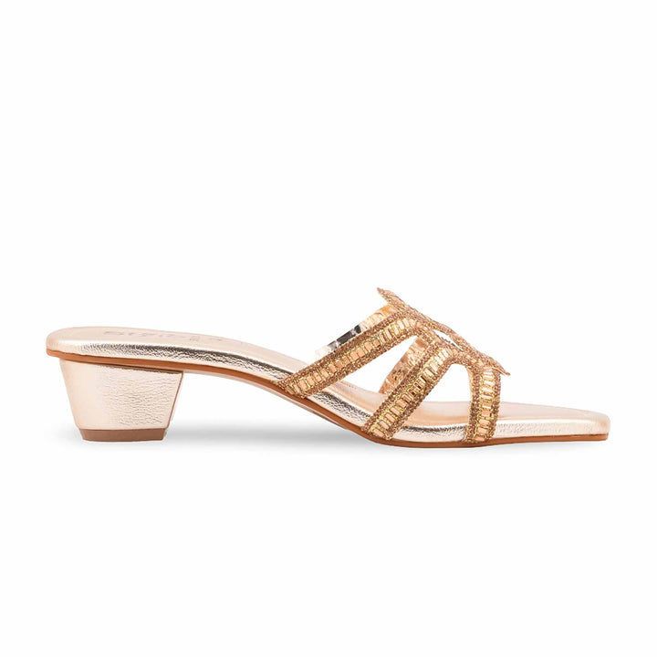 Golden Fancy Slipper For Women FN8279