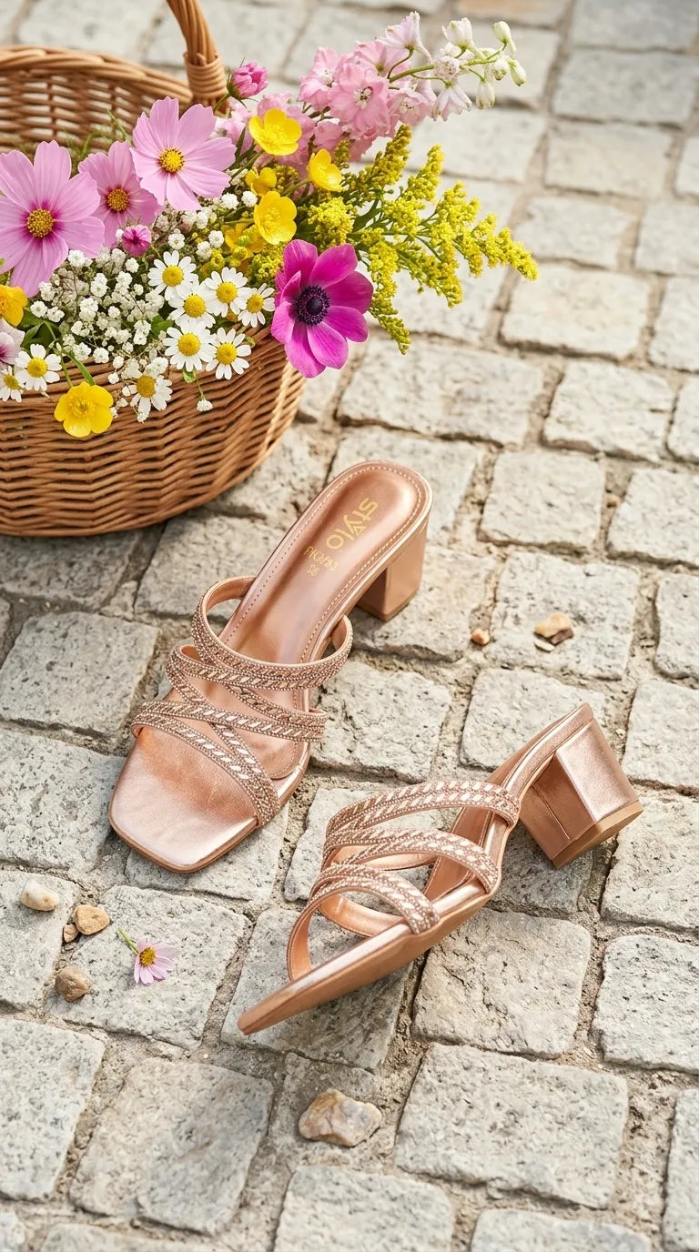 Peach Fancy Slipper For Ladies FN8283