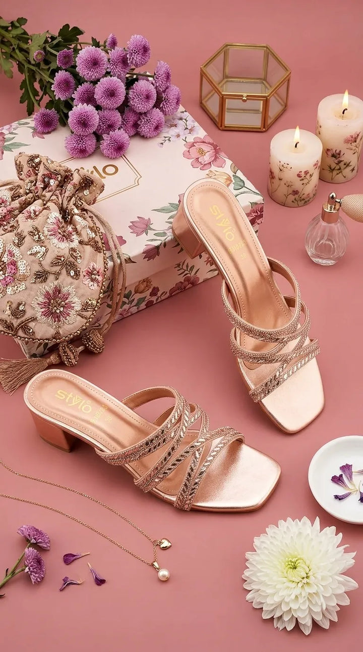 Peach Fancy Slipper For Ladies FN8283