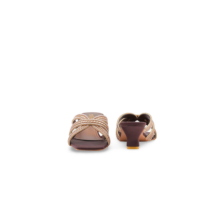 Brown Fancy Slipper For Women FN8284