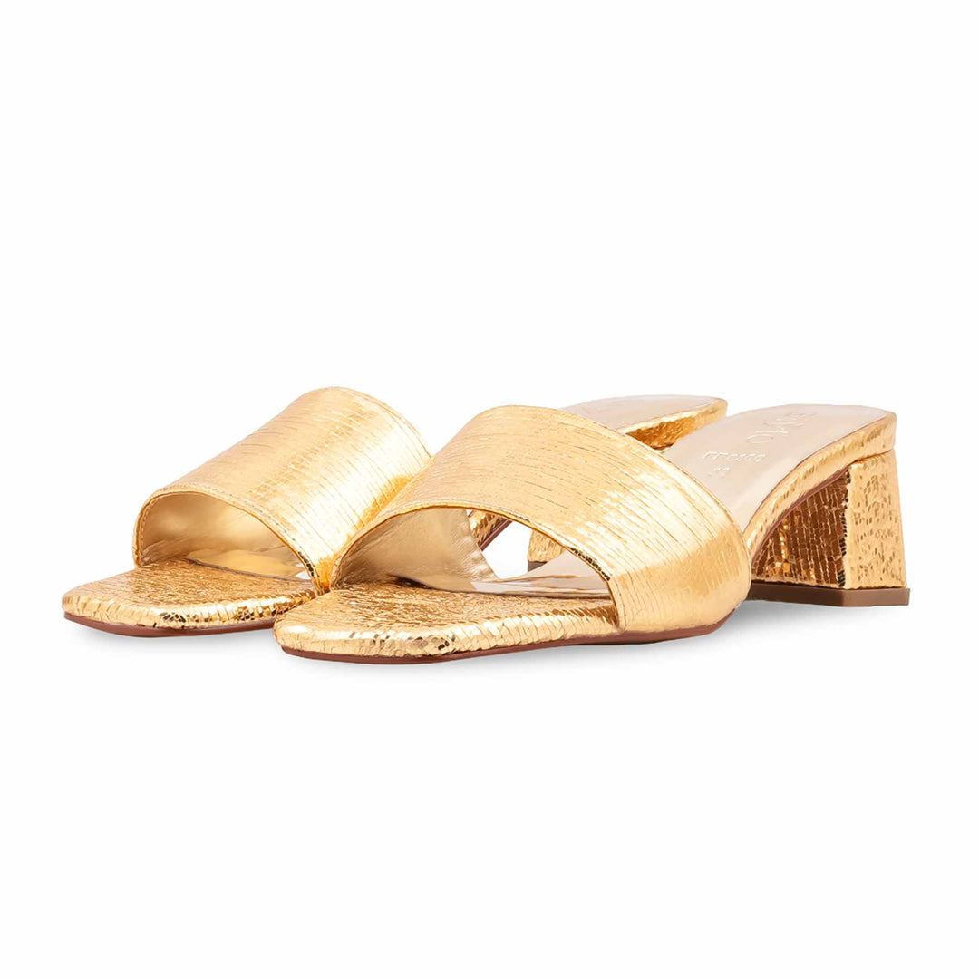 Golden Fancy Slipper For Women FN8306