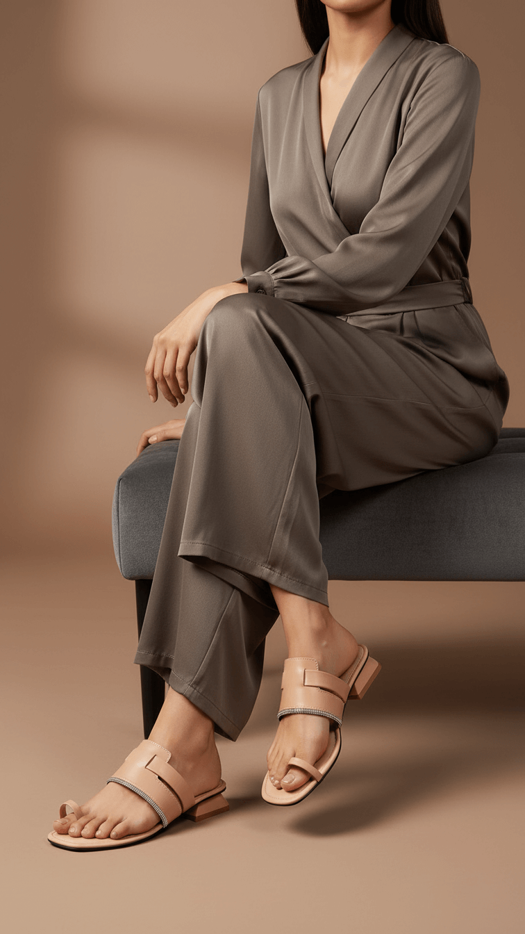 Beige Formal Chappal FR0536