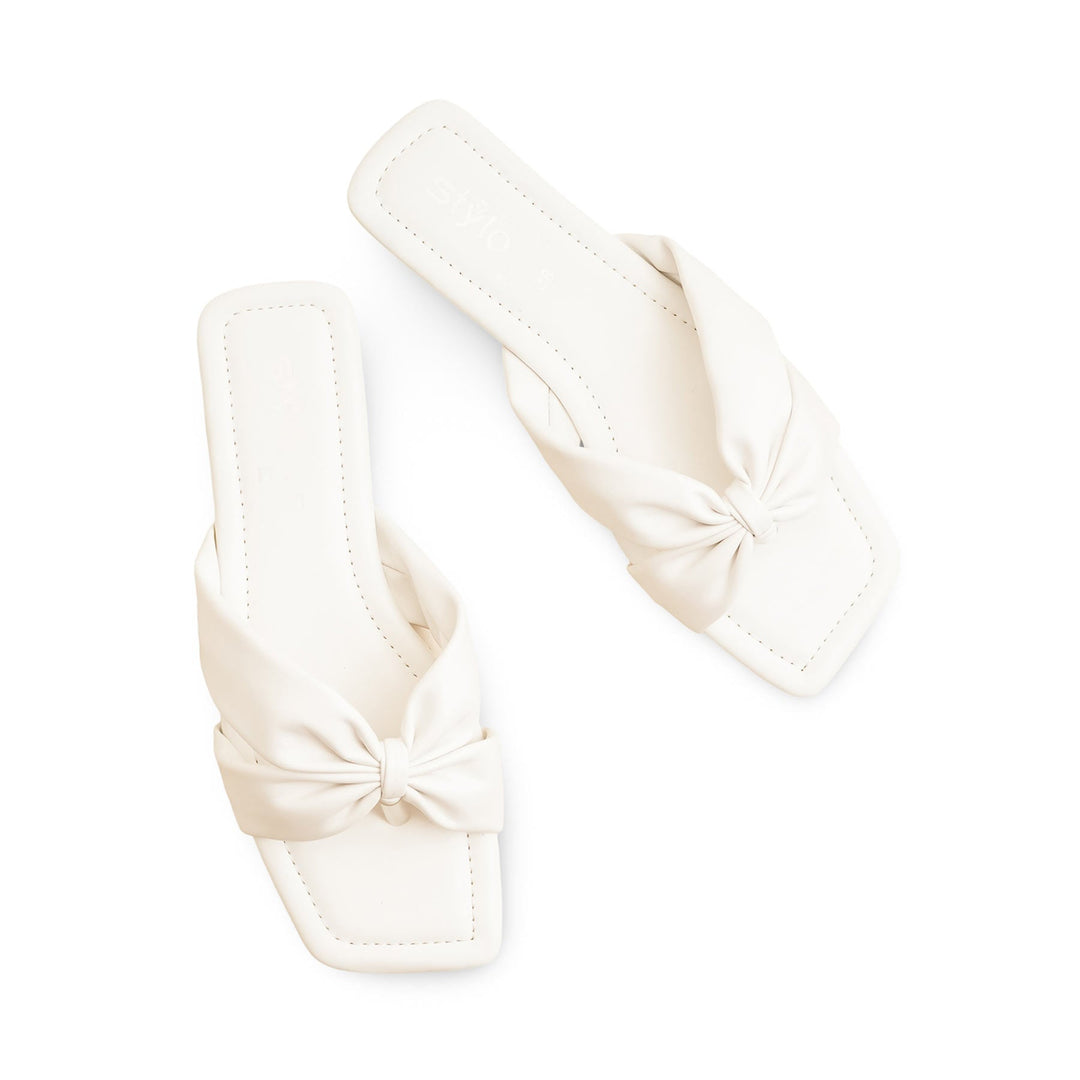 White Formal Ladies Chappal FR0554