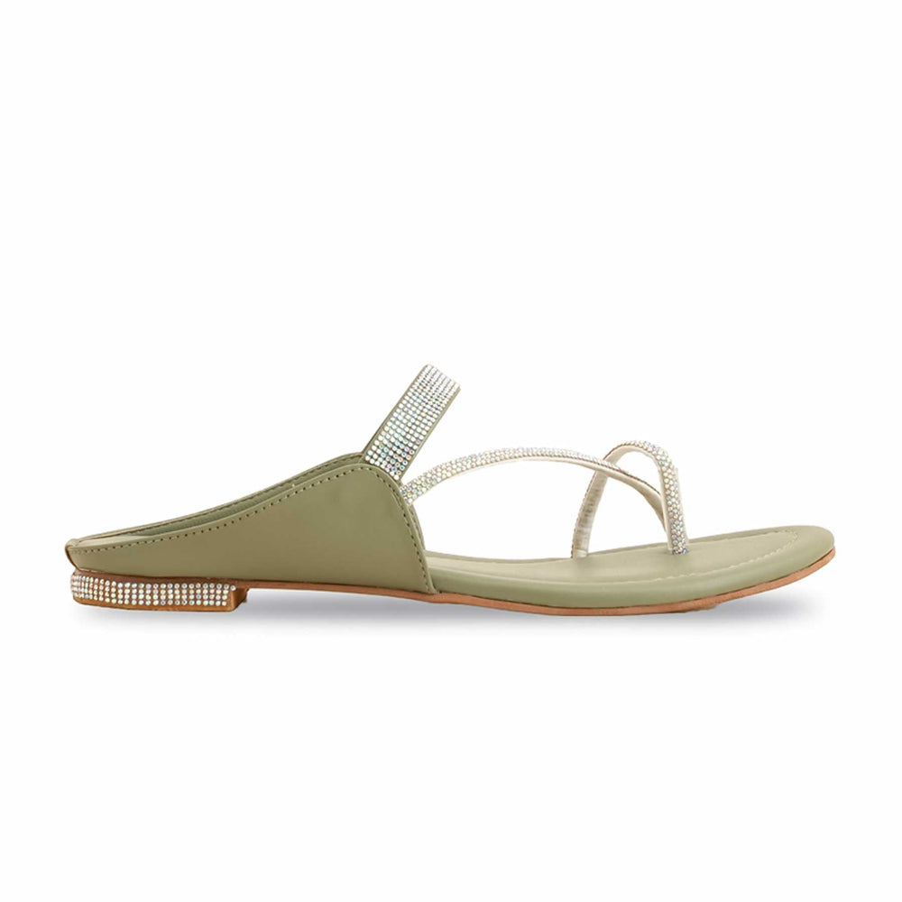 Olive Formal Chappal For Women FR0560