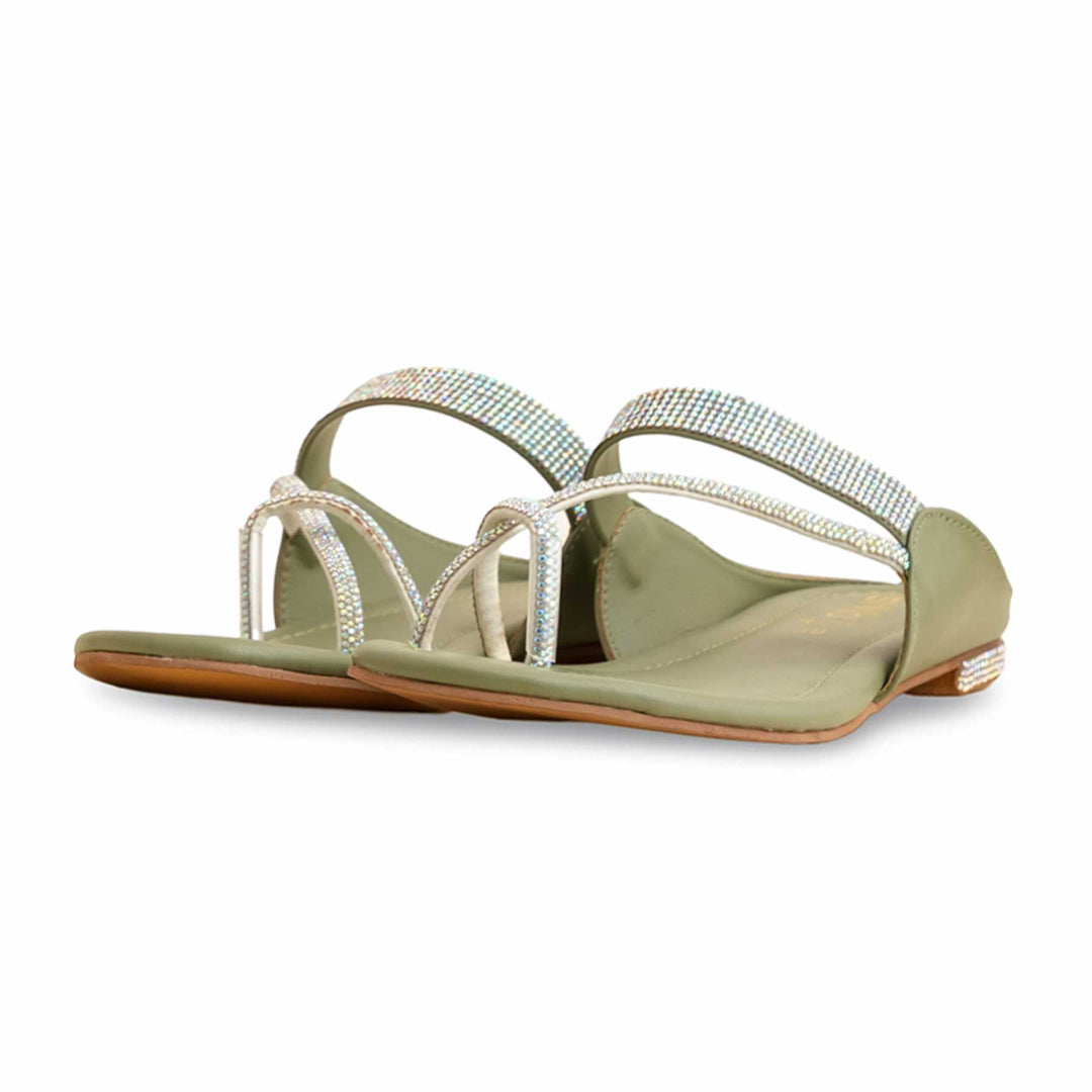 Olive Formal Chappal For Women FR0560