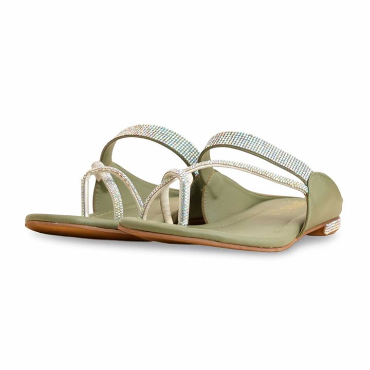 Olive Formal Chappal For Women FR0560