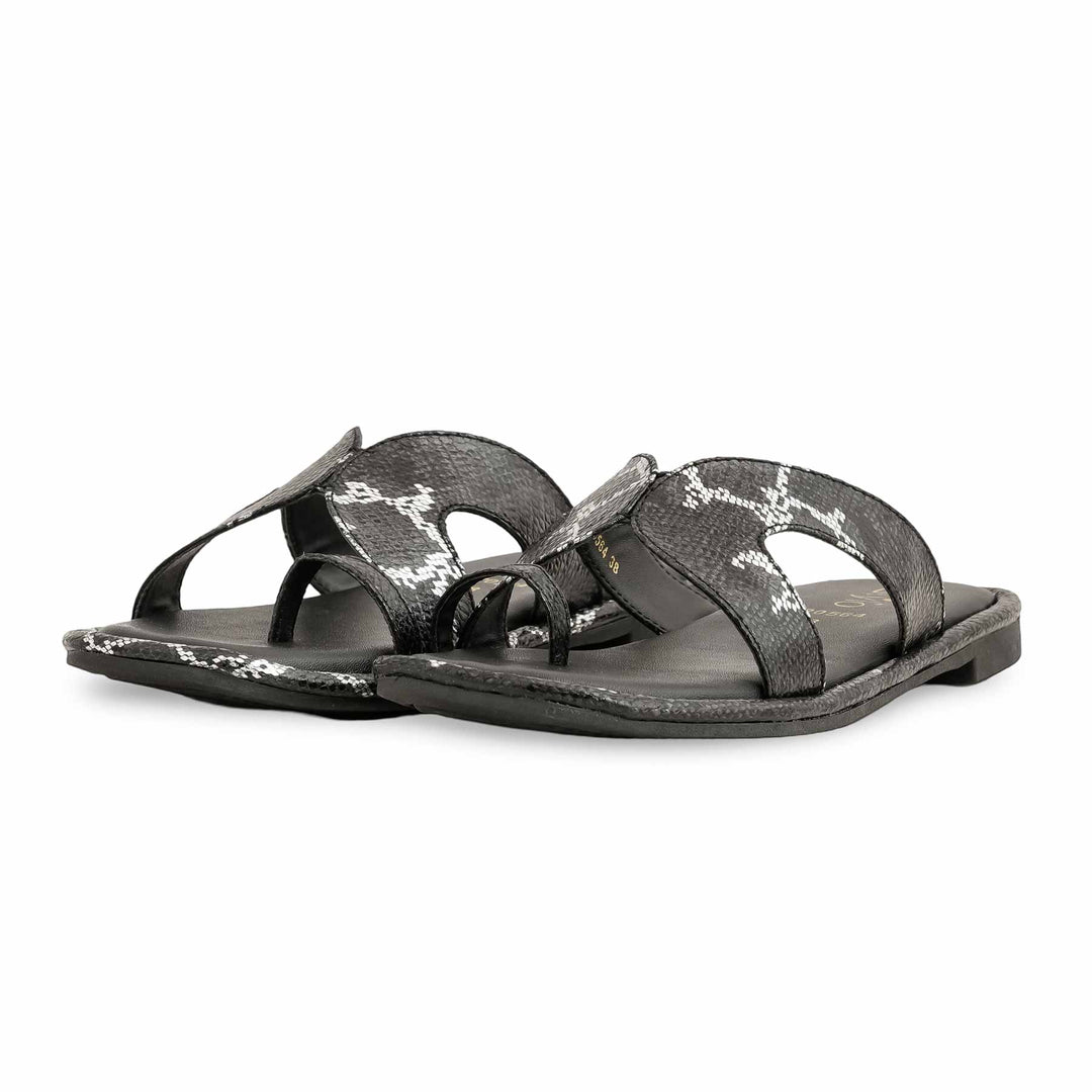 Black Formal Chappal For Ladies FR0564