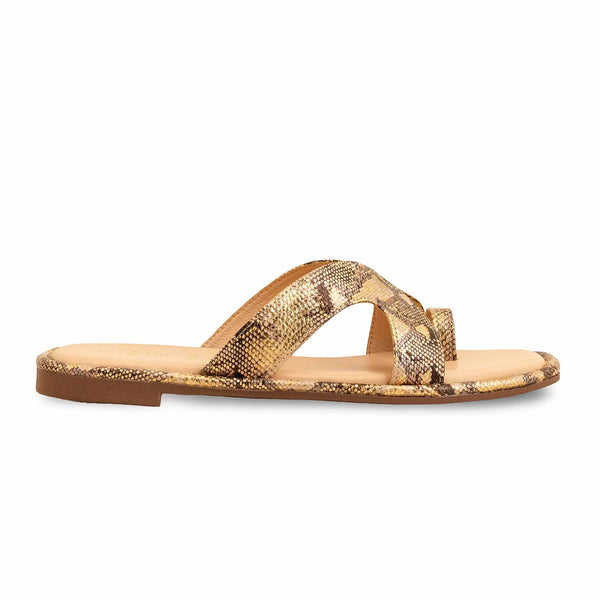 Beige Formal Chappal For Ladies FR0564