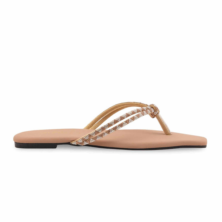 Beige Formal Chappal For Women FR0578