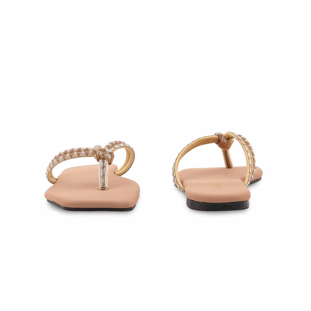 Beige Formal Chappal For Women FR0578