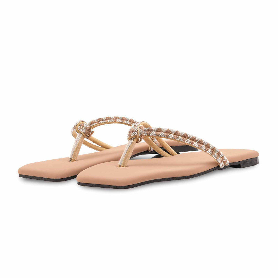 Beige Formal Chappal For Women FR0578