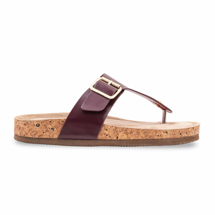 Burgundy Formal Chappal For Ladies FR0583