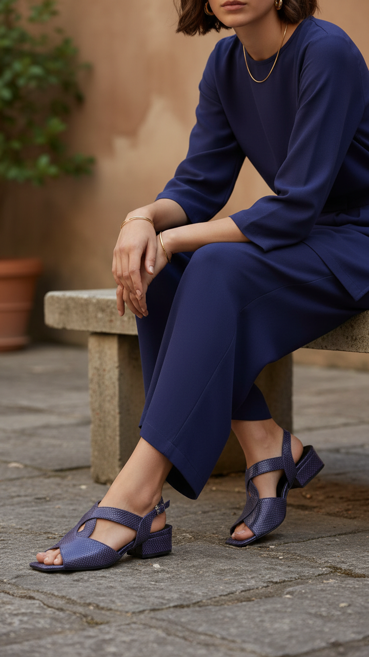 Navy Formal Sandal FR5359