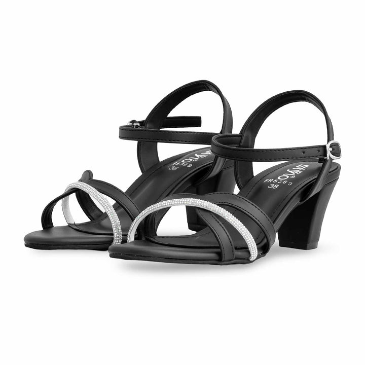 Black Formal Sandal For Women FR5369