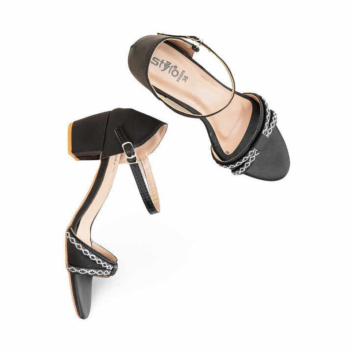 Black Formal Sandal For Ladies FR5376