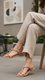 Beige Formal Sandal For Ladies FR5381