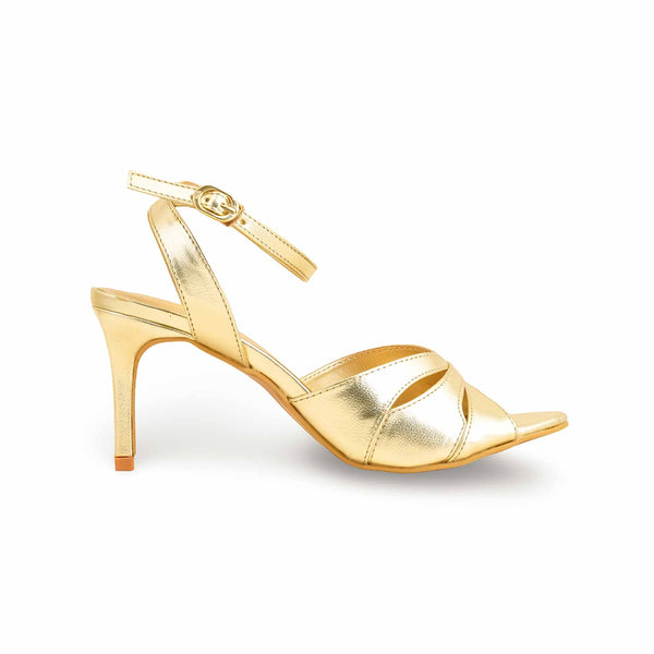 Golden Formal Sandal For Ladies FR5386