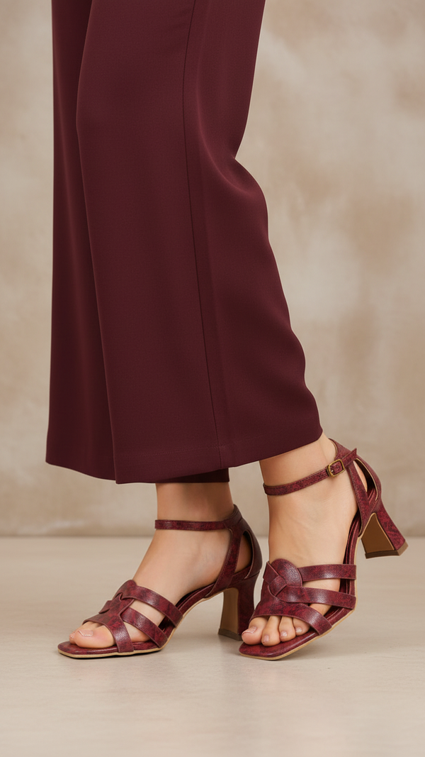 Maroon Formal Sandal FR5398