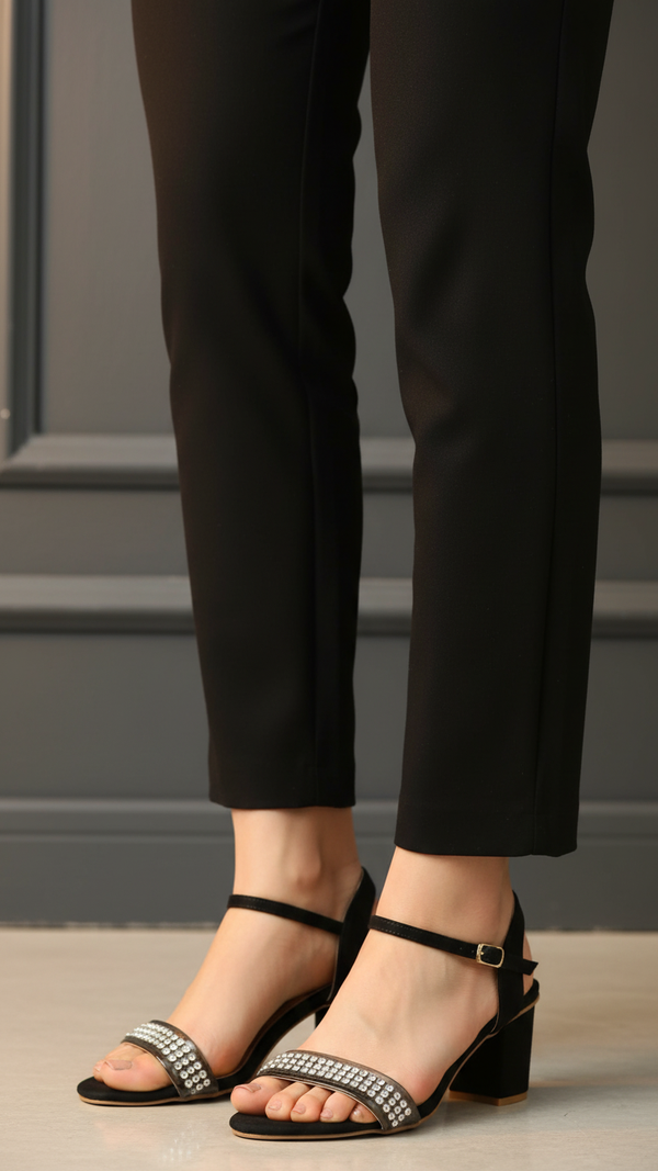 Black Formal Ladies Sandal FR5469