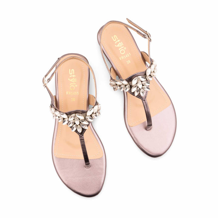 Grey Formal Sandal For Women FR5491