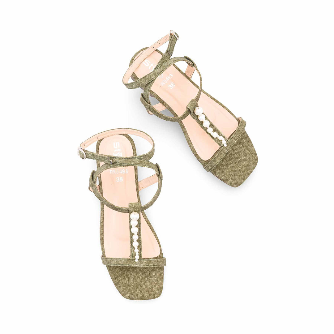 Green Formal Sandal For Ladies FR5493