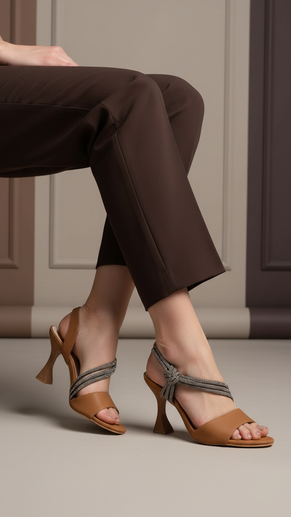 Beige Formal Sandal For Ladies FR5496