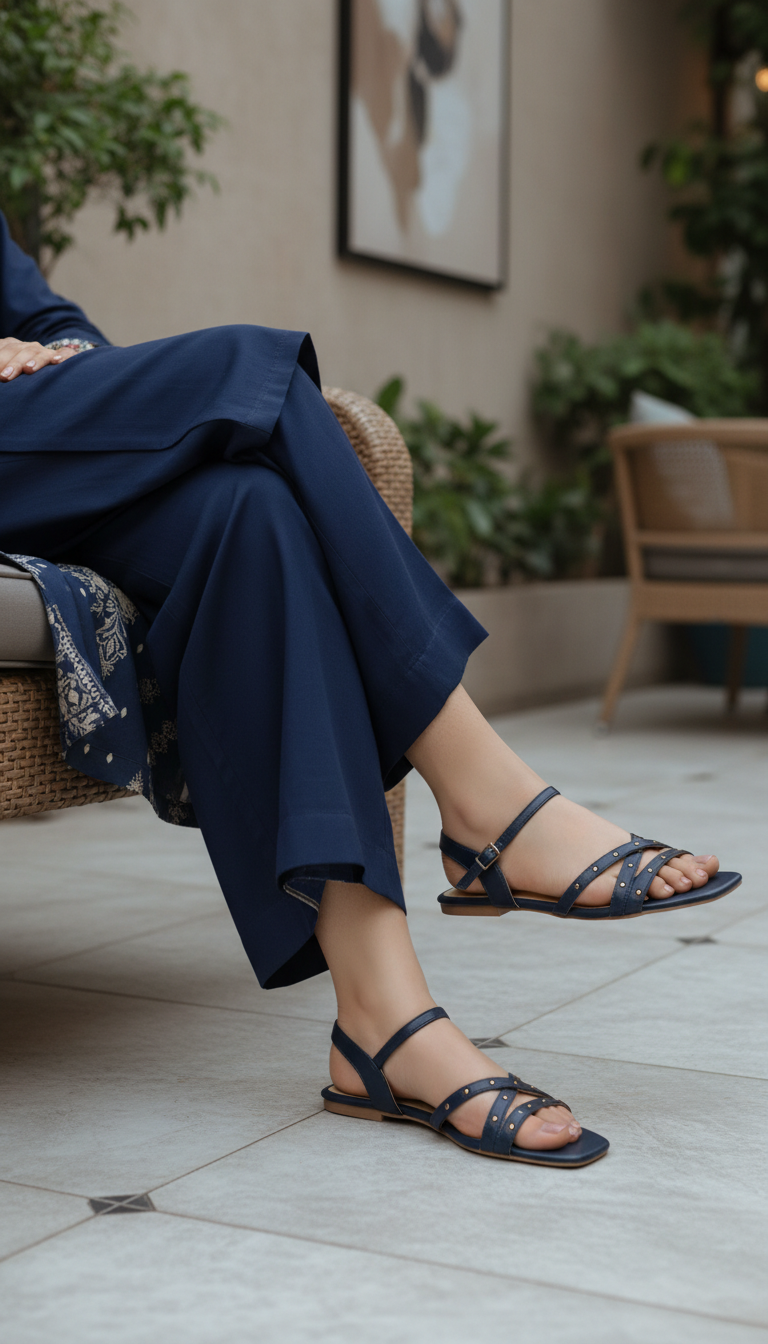 Blue Formal Sandal For Women FR5507