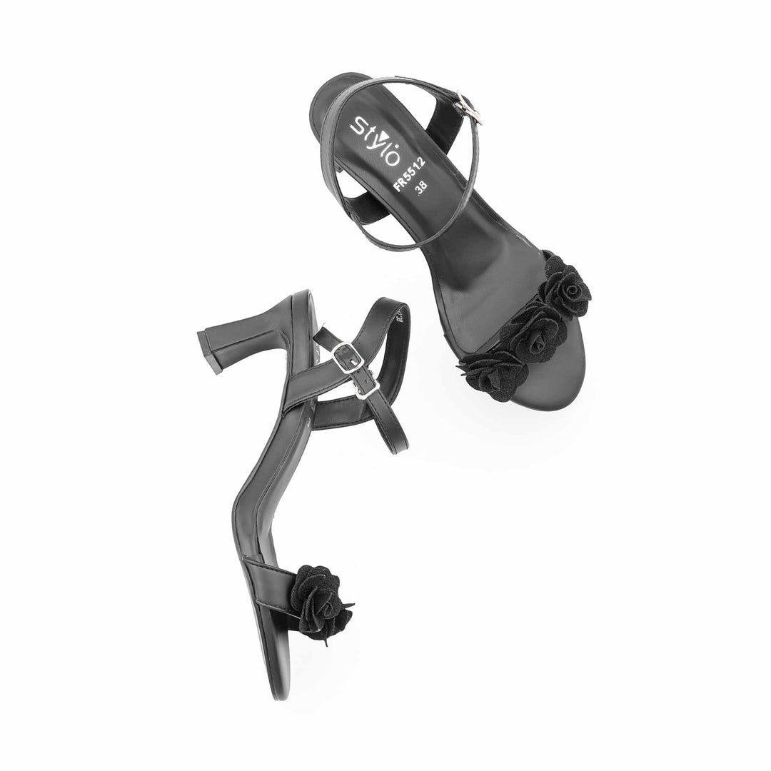 Black Formal Sandal For Ladies FR5512