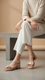Beige Formal Sandal For Ladies FR5515