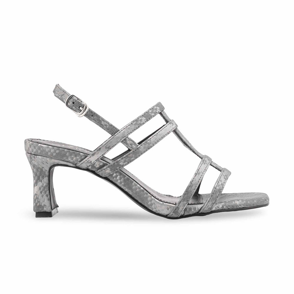 Grey Formal Sandal For Ladies FR5516